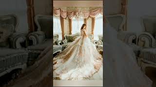 Most beautiful luxurious bridal dress | Elegant princess wedding dresses | wedding gown #shorts