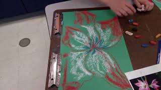 how to make abstract flowers with chalk pastels