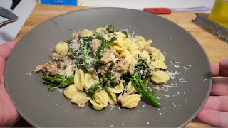 Orecchiette with Italian Sausage, Broccolini, Garlic and Oil