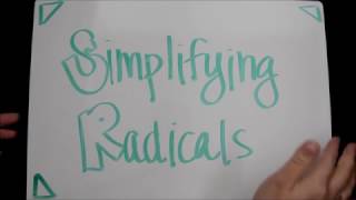 Simplifying Radicals Tutorial