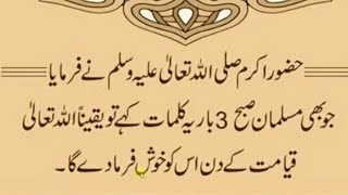 ان کلمات کو آپ 3 بار  صبح کے وقت یہ کلمات پڑھیں قیامت کے دن اس شخص کو اللہ تعالٰی Daily Dua wazif