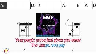 EMF Unbelievable FCN GUITAR CHORDS & LYRICS