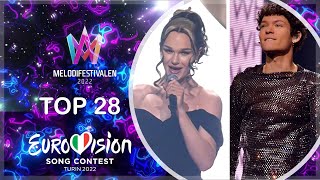 Melodifestivalen 2022 Top 28 | Eurovision 2022 Sweden 🇸🇪