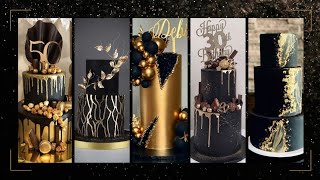 Most Trending Black & Golden Cake Designs l Black & Gold Cakes l