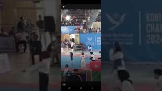 Partai final pra cadet U41kg putri🔵.Nayra akhirnya membuktikan bahwa dia bisa juara#tkd#juara