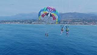 Water Sports drone footage parasailing Analipsi Crete