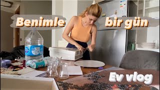 Benimle bir günlük ev vlog | Pastacılık malzemelerimi yerleştirelim| Dip köşe detay temizlik| mutfak