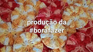 #borafazer mostrei o que consegui produzir flor pipoca mais bases para jogos de banheiro ❤️🧡