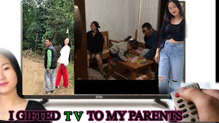 GIFTED NEW TV TO MY PARENTS Through my YouTube income|| VILLAGE LIFE|| Lito N. Yepthomi