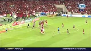 Juiz comemorando gol irregular que deu o título carioca ao Flamengo