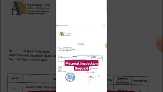 Material Inspection Request (MIR) me ye galati ! Don't make such a mistake in MIR ! part-1#shorts