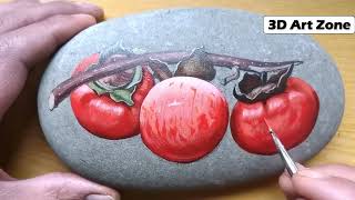 How To Acrylic Painting on Stone | 3d art zone | Stone acrylic painting | 3d art zone @3dartzone2