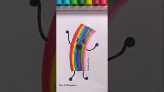 Rainbow Man 🌈 Satisfying Art Tutorial  #shorts #youtubeshorts #drawing #colors #trending #satisfying