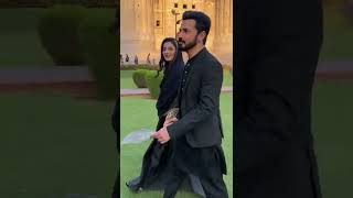 Uroosa qureshi with husband bilal qureshi at badshahi mosque #shorts