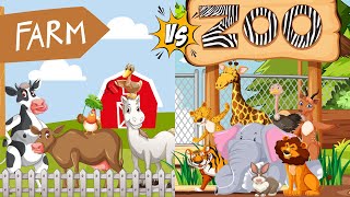 Farm Animals vs. Zoo Animals | Fun Kids' Noise Battle Song: Learn Animal Sounds!