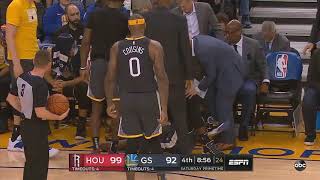 Draymond Green Weird Injury After Stepping On DeMarcus Cousins' Foot! Warriors vs Rockets