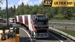 Euro Truck Simulator 2 | Volvo FH Tackles Extra Long Triple Train Trailer!