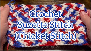 Crochet Suzette Stitch / aka Thicket Stitch Tutorial #crochettutorial #crochet #crochetstitch