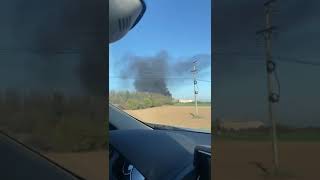 Incendiu la groapa de gunoi de lângă Băicoi