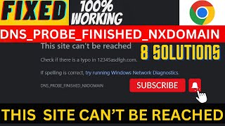 How do i fix dns_probe_finished_nxdomain | How to Fix This Site Can't be Reached Error