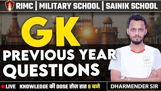 GK Previous Year Questions | Sainik School Classes | RIMC Online Coaching | Military School Coaching