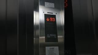 Mitsubishi elevator at MRT blue line Lumpini Station Bangkok Thailand (platform access)