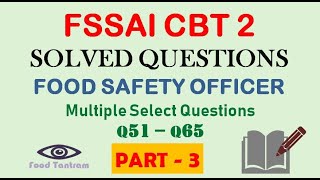 FSSAI CBT 2 CFSO Solved Questions 2022 (PART 3) Fill in the Blanks| TNMRB State FSO Exam Preparation