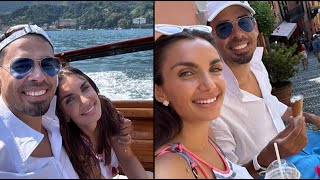 Elettra Lamborghini e il marito Afrojack romantici sul lago di Como