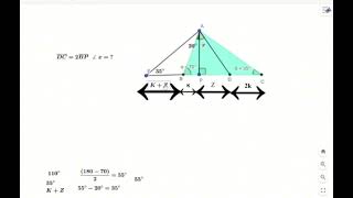 find angle X ? ( notion triangles isosceles)