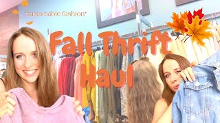 Thrift with me for fall + try on haul *cozy edition* | (part 2) 🍂