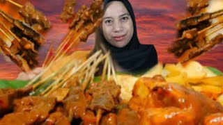 MUKBANG SATE PADANG 2BKS, KERIPIK BALADO DAN KERUPUK KULIT  HABIS TAK BERSISA....‼️🤤