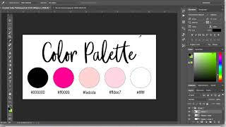 How to Use Color Palette Template in Photoshop