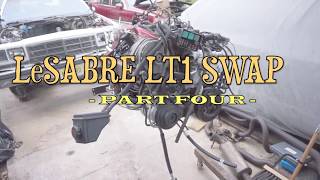 '83 Buick LeSabre wagon LT1 swap -Pt. 4: Dropping in the motor & trans