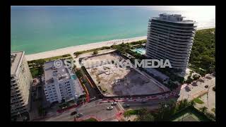 Champlain Towers Building Collapse Site, December 2021 Aerial Stock Footage