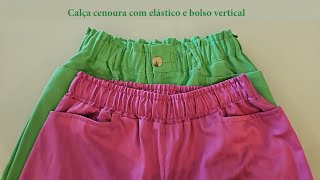 Diy - Calça com elástico e bolso vertical - aula 436