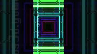 #shorts - VJ LOOP 63 - Metallic Square Tunnel & Neons