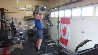 110 lb x 5 push press at 58 years old