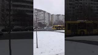 Minsk today snow fall start