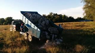 Dumping Concrete at farm