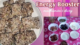 Dry Fruit Barfi Recipe - Healthy Energy Barfi | Dry Fruit Chikki recipe |  Energy Booster |