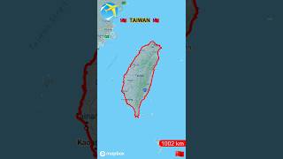 Taiwan - The Republic of China l Exploring Taiwan Landborder by a Map #shorts #shortsfeed #trending