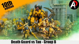 Death Guard vs Tau | 10th edition BATTLE REPORT | Combat Patrol World Cup