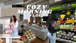 SLOW & COZY MORNING VLOG ☁️ Spring Cleaning & Healthy Baking Recipes