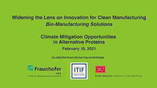 Innovation for Clean Manufacturing: Climate Mitigation Opportunities in Alternative Proteins