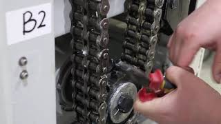 Transmission chain connection position of cutting  machine  -2