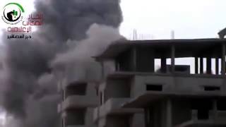 Syria   Assad's Parachute Bombs Slam Deir Asafeer Homes 5 5 13 Dictator Attempts Genocide   Kopya