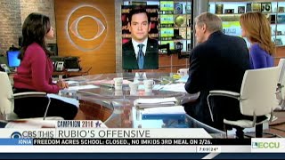 Marco Rubio on CBS This Morning/Post CNN Debate 2/26/16