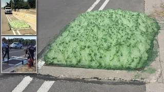 Who you gonna call? Mysterious green slime bubbles up from sewers in Utah town