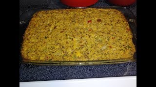 How to make homemade Cornbread & Chicken dressing.