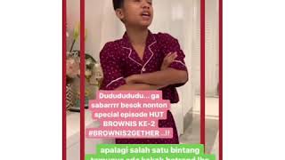 Kakak bertrand hari ini ada di brownis 💕 jangan lupa nonton kakak di hut brownis ke-2 ❤